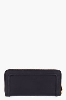 Marc By Marc Jacobs Black Slim Leather Zip Wallet for women