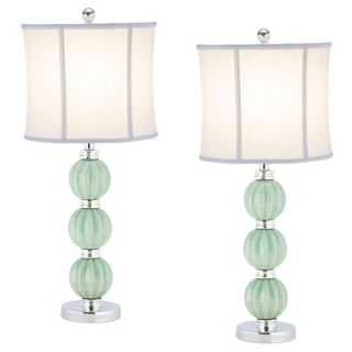 Indoor 1 light Jade Inspired Globes Table Lamps (Set of 2)