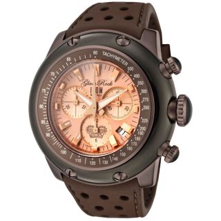 Glam Rock Mens Miami Brown Silicone Watch