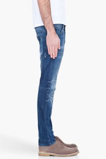 G Star Blue 3d Super Slim Jeans for men