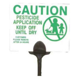 Gemplers P54CD1121 4CD 225 Caution Sign, 5x5In, GRN/WHT, ENG, SURF, PK25