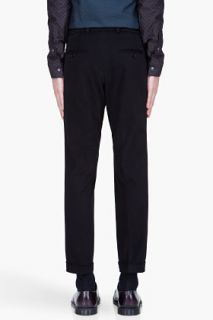 CARVEN Black Slim Moleskin Trousers for men