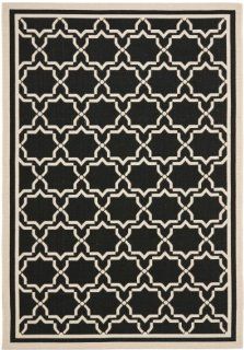 Safavieh CY6916 226 6 Courtyard Collection Black and Beige