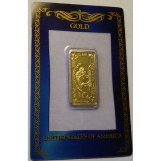 gm) .999 Fine Gold Clad Bar   (With Assay Card) Bison 