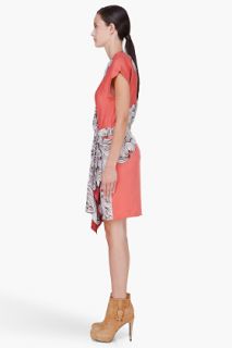 Diane Von Furstenberg Coral Silk Balisi Print Dress for women