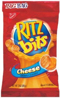 Nabisco Ritz Bits Cheese Sandwich, 3 Ounce Pouches (Pack of 36