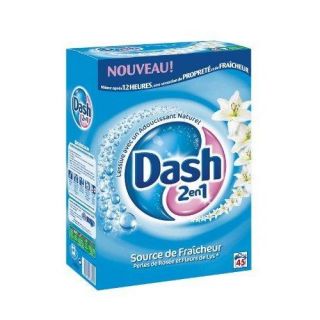 DASH Lessive poudre Source de Fraicheur 45 dos   Achat / Vente LESSIVE