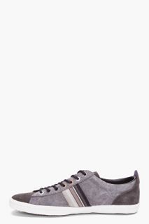 Paul Smith Jeans Charcoal Suede Osmo Sneakers for men