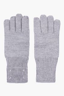 Maison Martin Margiela Grey Knitted Wool Gloves for men