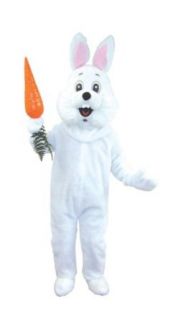 Easter Bunny Rabbit Mascot Deluxe Adult Costume Clothing