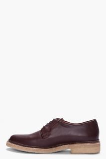 A.P.C. Dark Brown Crepe Sole Derby Shoes for men