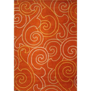 Hand tufted Foreign Accents Orange Festival Rug (8 x 10)