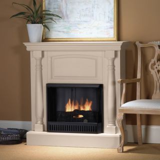 Charlet Whitewash Ventless Fireplace
