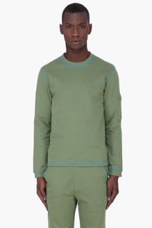 adidas Originals By O.C. Green Contrast Stitch Sweater for men