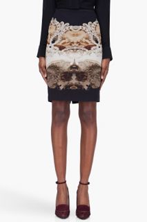 Givenchy Taupe Cathedral Print Pencil Skirt for women
