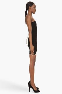 Herve Leger Black Asymmetric Bandage Dress for women