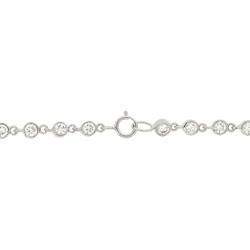 Icz Stonez Sterling Silver Cubic Zirconia 18 inch Tennis Necklace
