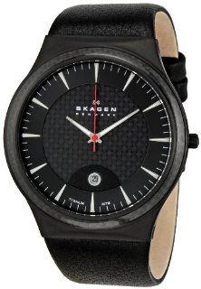 Skagen Mens 234XXLTLB Denmark Black Dial Watch Watches