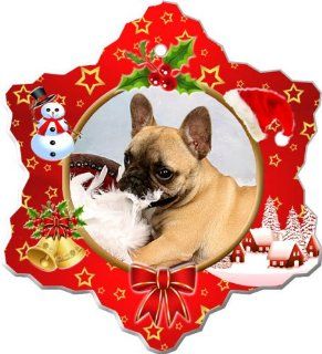 French Bulldog Porcelain Holiday Ornament