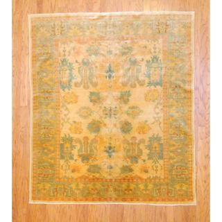 Egyptian Hand knotted Vegetable Dye Gold/ Peach Wool Rug (510 x 6