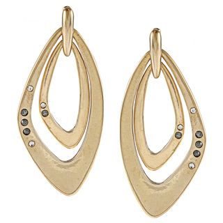 Kenneth Cole Cubic Zirconia Goldtone Pave Dangle Earrings