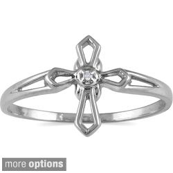 10k White Gold Diamond Accent Cross Ring Today $89.99   $98.99
