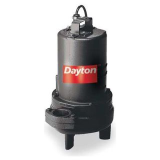 Dayton 4HU84 Pump, Sewage, 1 HP