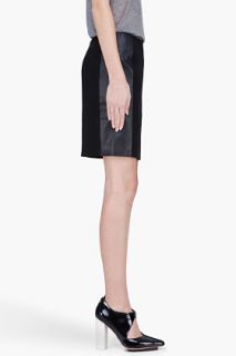 Rag & Bone Black Leather Trim Vanhi Skirt for women