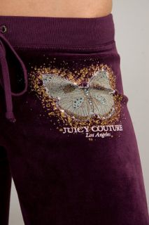 Juicy Couture  Butterfly Party Girl Velour Drawstring Pants for women