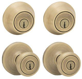 Kwikset 242T 5 CP Tylo Entry Knob and Single Cylinder Deadbolt Combo