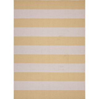Flat Weave Stripe Gold/ Yellow Wool Rug (9 x 12) Today $499.99 Sale