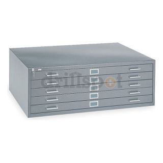 Edsal 244880LG Flat File Cabinet, Closed Base, Gray