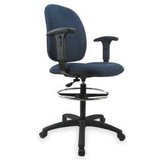 Approved Vendor 2UMU1 Drafting Chair, 46 In H, Adjust, Blue