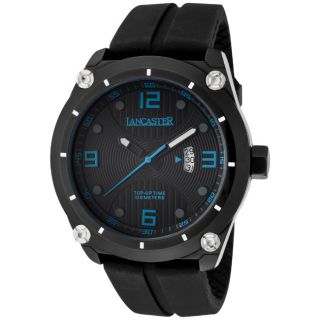Lancaster Italy Mens Trendy/Top Up Time Black Silicone Watch