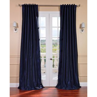 Lunar Blue Vintage Faux Dupioni Silk 120 inch Curtain Panel