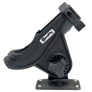 Spinning Rod Holder Black with 244 Flush Deck Mount: Sports & Outdoors