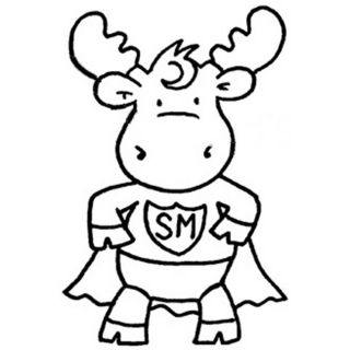 Riley And Company Super Moose Riley Cling Rubber Stamp