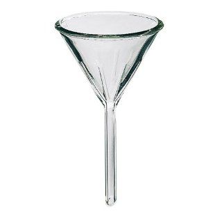Pyrex Brand 6180 funnel; 75 mm top dia, 139 mm L, pack of 12 