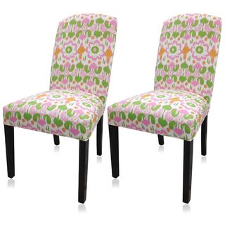 Sole Designs Daisy Flora Camelback Chairs (Set of 2)