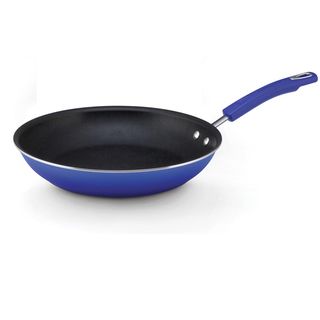 Rachael Ray Hard Enamel Cookware Blue Two Tone 12.5 Inch Skillet