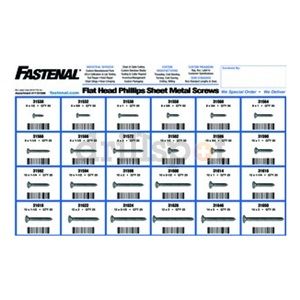 Fnl 11101596 825 Piece Zinc Flat Head Sheet Metal Screw Assortment