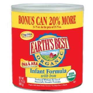 Earths Best Organic Infant Formula 20% More 31.75 oz 
