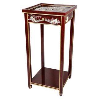 Red Lacquer Oriental Pedestal (China)
