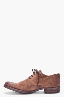 Officine Creative Brown Suede Bronx Shoes for men