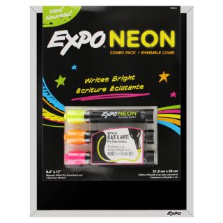 Expo Aluminum Framed 8.5 inch x 11 inch Black Dry Erase Board with