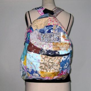 Recycled Cotton and Denim Floral Backpack (Nepal)