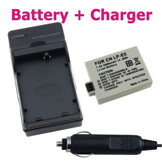 BasAcc Canon EOS Rebel Camera Battery and Charger