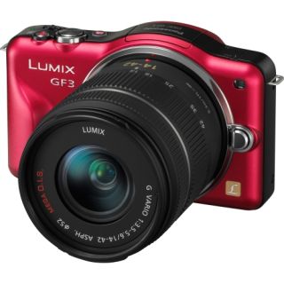 Panasonic Lumix DMC GF3X 12.1MP Mirrorless Red Digital SLR Camera