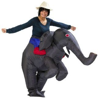 Sparmeile 24514   Aufblasbares Kostüm grauer Elefant, Fasching
