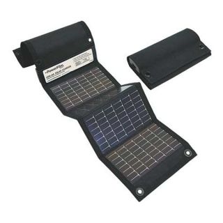 Powerfilm USB+AA Solar Charger, Foldable, AA/USB, Blk, 24x5.5